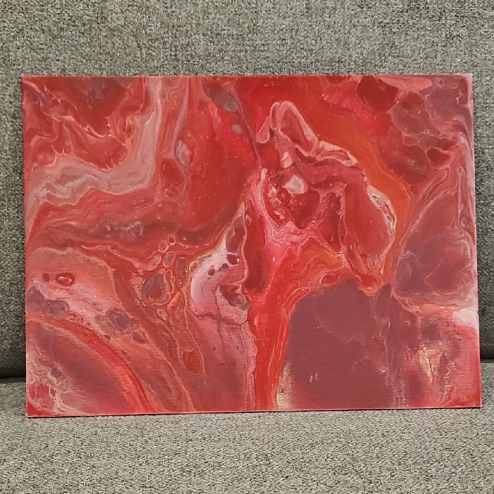 Abstract Red Canvas (Panel) Art
